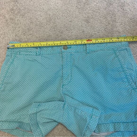BANANA Republic teal blue aquamarine printed cargo shorts Sz 12 - Picture 10 of 10
